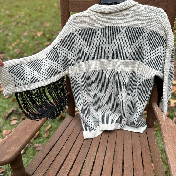 L.O.G.G. Label of Graded Goods Aztec Fringe Cardigan Sweater - Picture 4 of 4